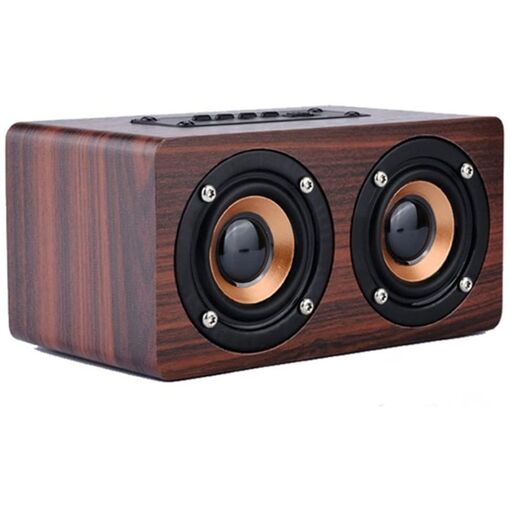 Altavoces inalámbricos de madera 10W Bluetooth marrón (Vendos85)