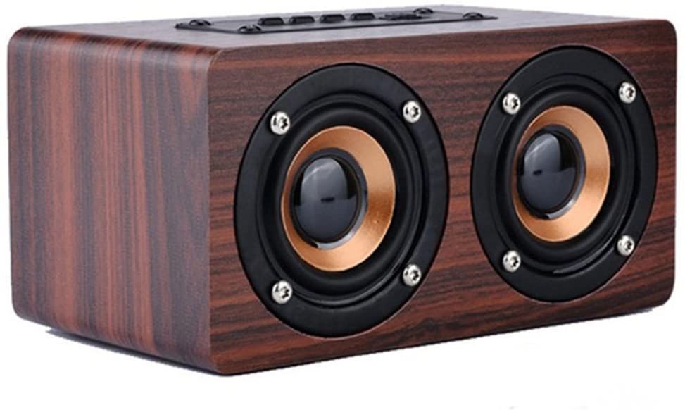 Haut-parleurs sans fil en bois 10W Bluetooth marron (Vendos85)