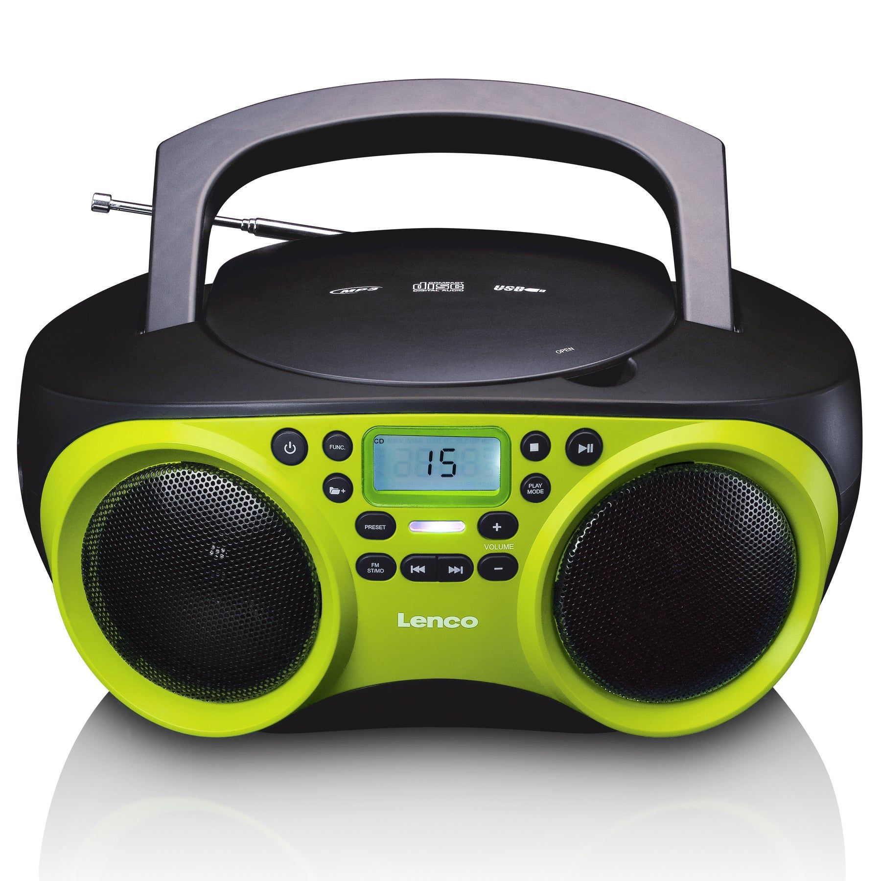 Lenco SCD-200 Portable FM Radio CD MP3 Player with USB and Color Display