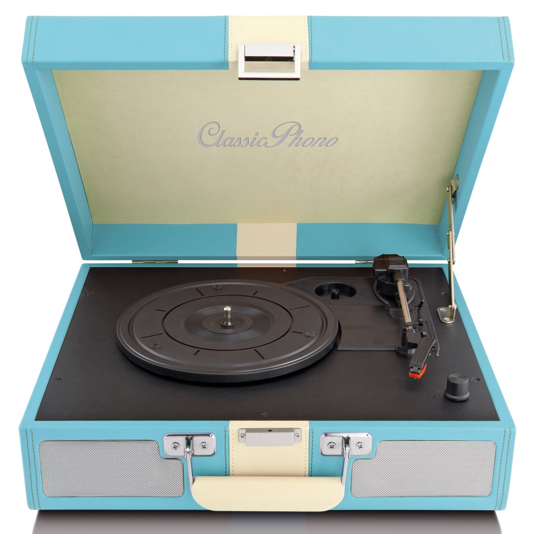 Lenco Platinum Vinyl Case - Integrated Speakers (Blue)