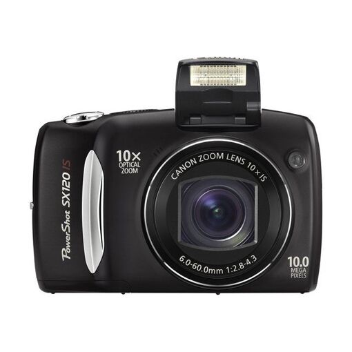 Canon PowerShot SX120 IS Digital Camera - Compact - 10MP - 10x Optical Zoom - Black