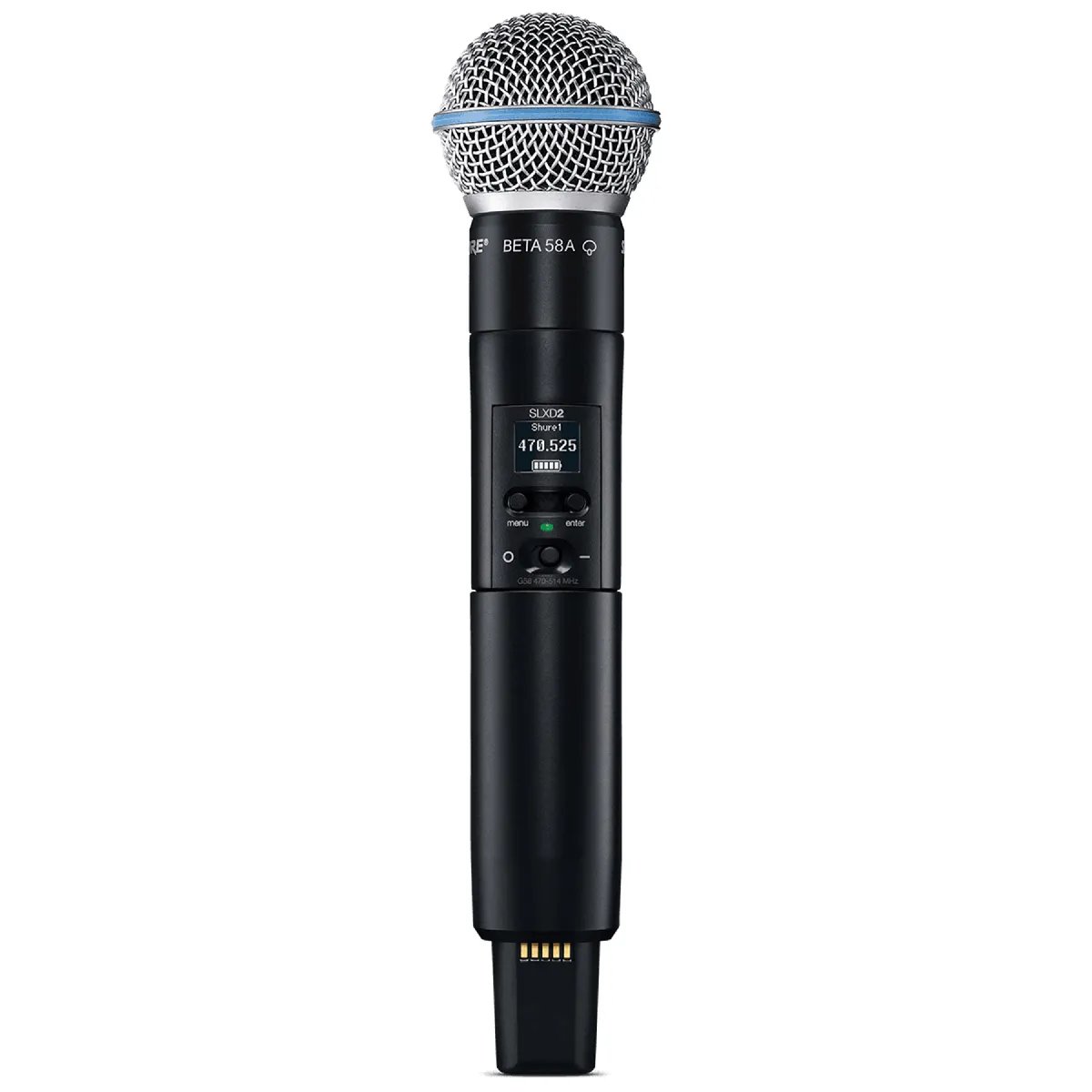 Shure SLXD2-B58 G59 Wireless Microphone - Beta 58A Capsule - Frequency Band G59 (470/514MHz)