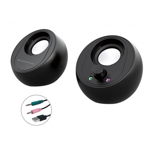 Conceptronic BJORN01B 2-Way Speaker, Black