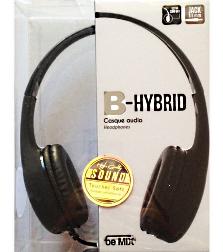 Casque audio Be Mix B-Hybrid - Arceau - Noir
