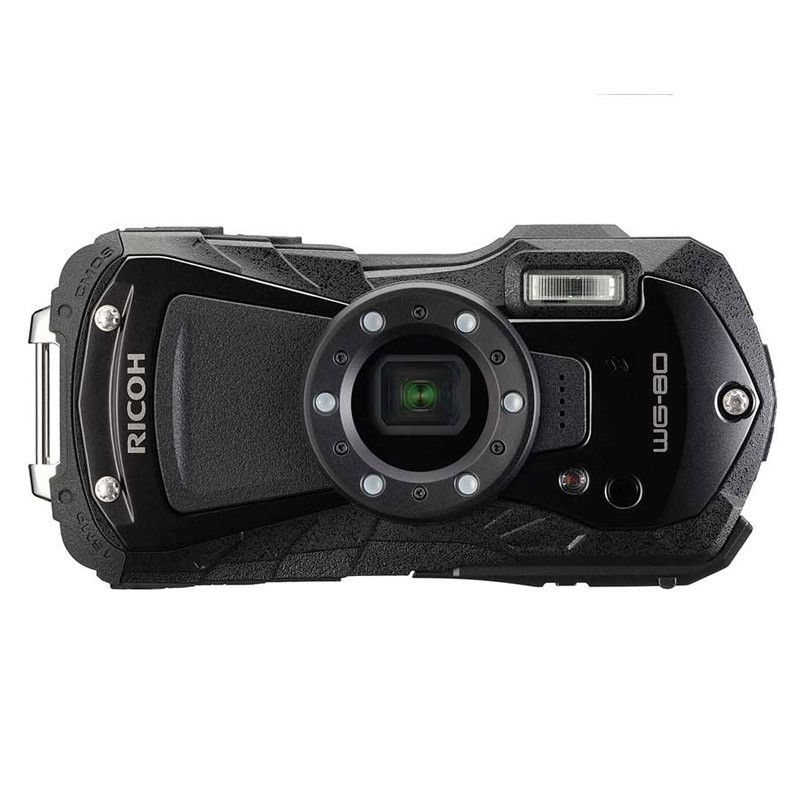 Ricoh WG-80 - Compact Digital Camera - 16MP - 1080p - 5x Optical Zoom - Waterproof to 14m - Black