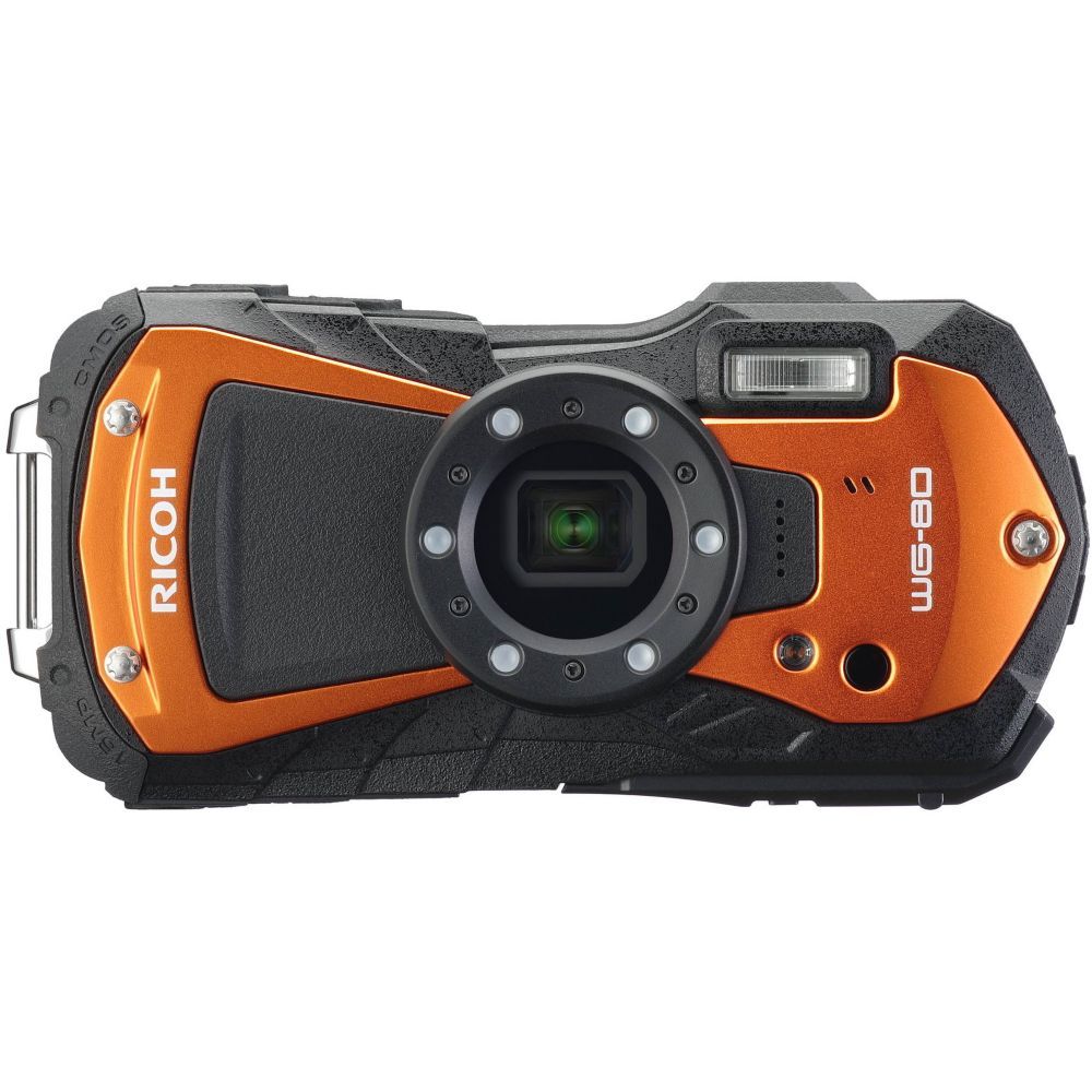 Ricoh WG-80 - Digital Camera - Compact - 16.0 MP - 1080p - 5x Optical Zoom - Waterproof to 14m - Orange