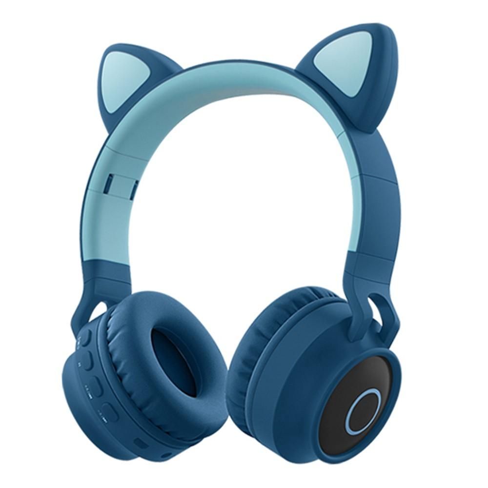 Faddish Cat Ears Headset - Wireless BT 5.0, Rechargeable, Cute Design