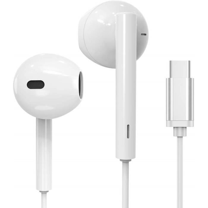 ANTCOOL Stereo In-Ear Headphones with USB Type C and Microphone for Huawei P10/P20 Pro/P30 Pro/Mate 10 Pro