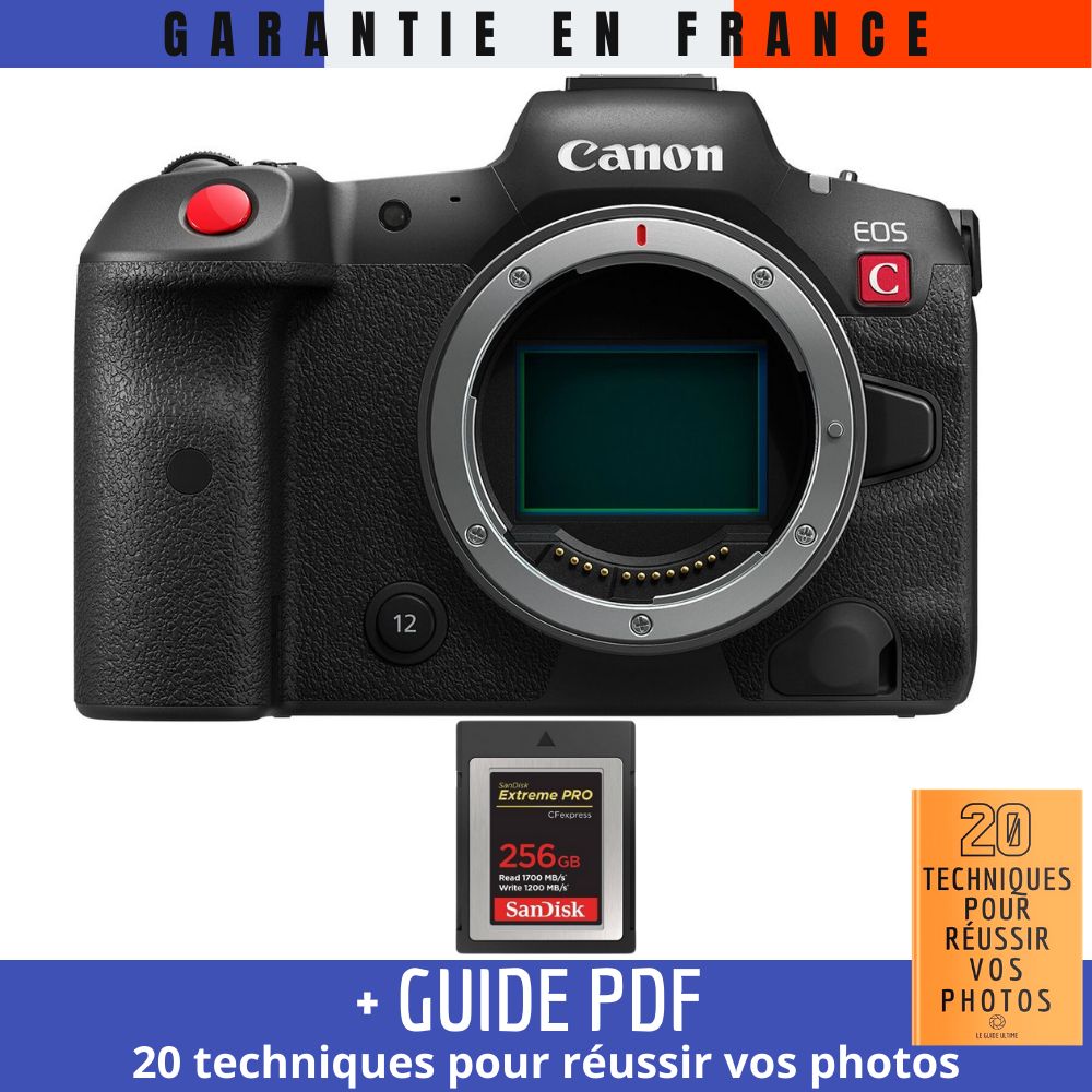 Canon EOS R5 C Nu + 1 SanDisk 256GB Extreme PRO CFexpress Tipo B + Guía PDF '20 TÉCNICAS PARA CONSEGUIR FOTOS EXCELENTES