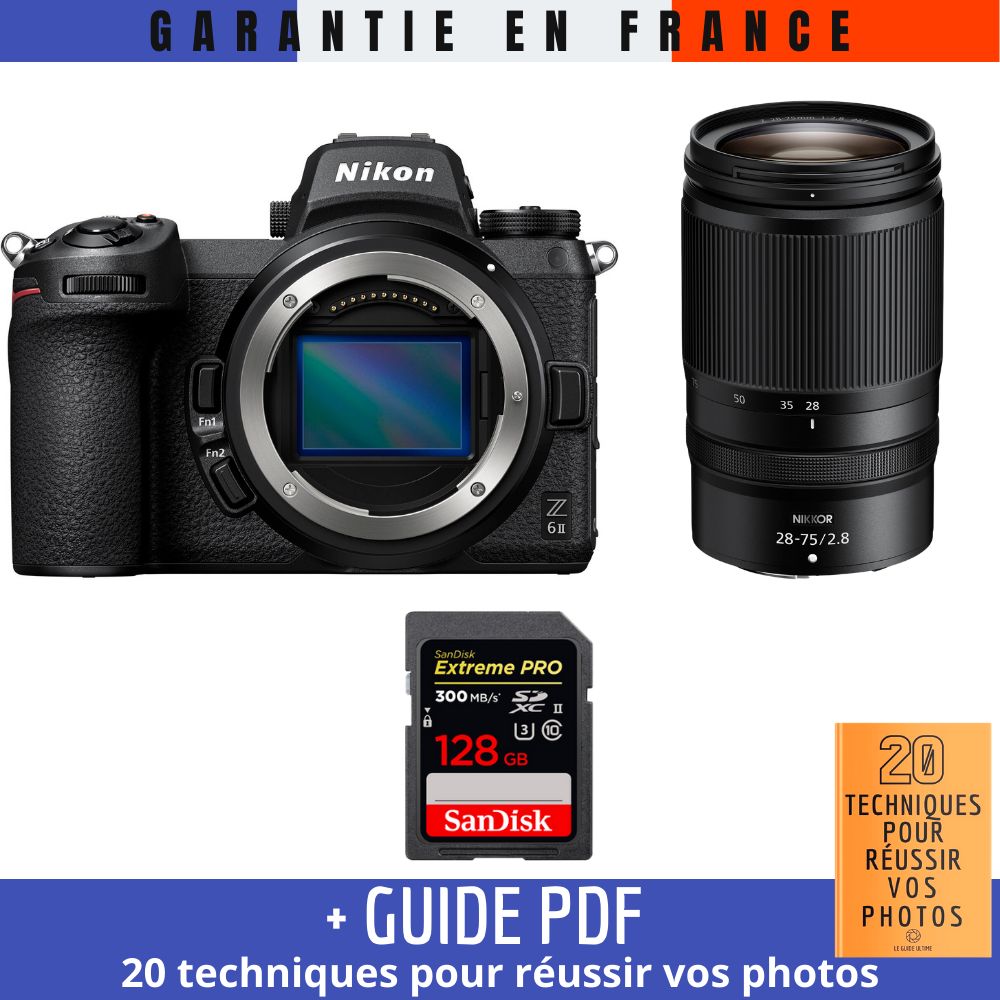 Nikon Z6 II Mirrorless Camera + Z 28-75mm f/2.8 Lens + 1 SanDisk 128GB Extreme PRO UHS-II SDXC Card