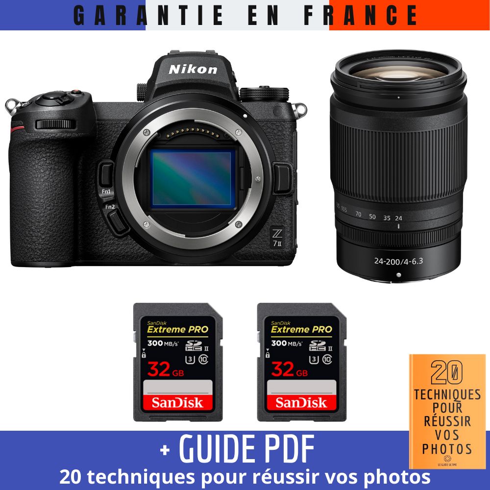 Nikon Z7 II + Z 24-200mm f/4-6.3 VR Lens + 2 x 32GB SanDisk Extreme PRO UHS-II SDXC Memory Cards