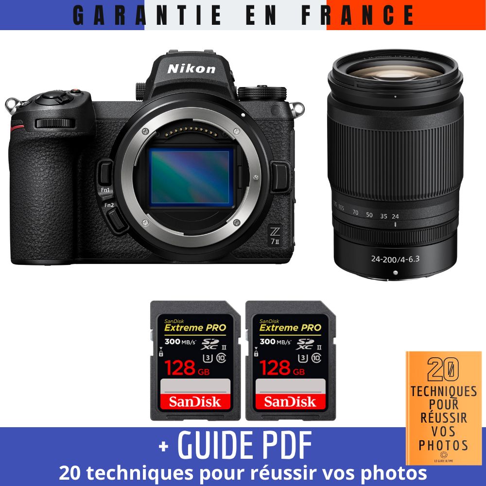 Nikon Z7 II Kit with Z 24-200mm f/4-6.3 VR and 2x 128GB SanDisk Extreme PRO UHS-II SDXC Cards