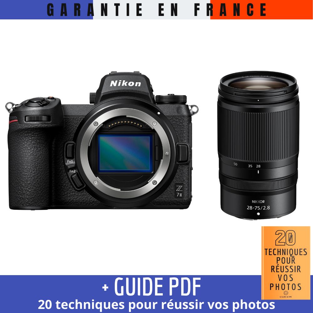 Nikon Z7 II Mirrorless Camera + Z 28-75mm f/2.8 Lens + '20 TECHNIQUES POUR RÉUSSIR VOS PHOTOS' Guide PDF