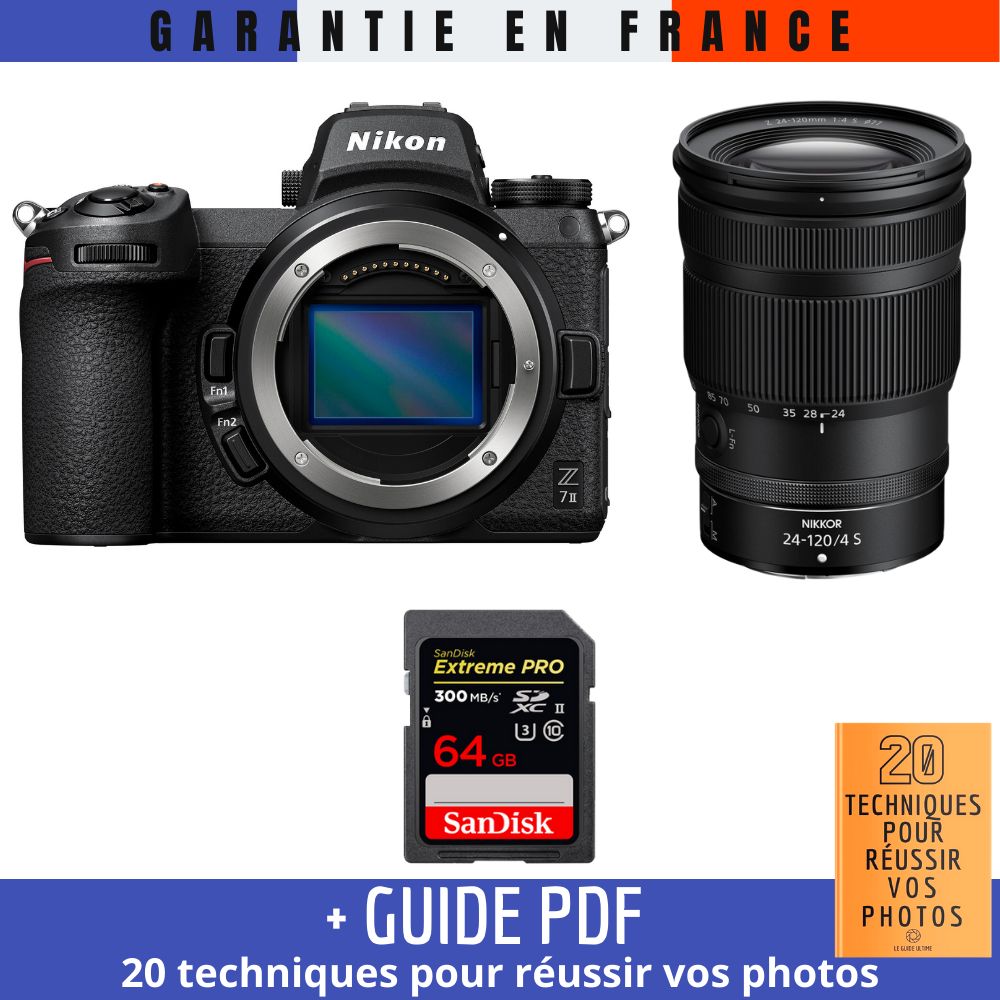 Nikon Z7 II Kit with Z 24-120mm f/4 S Lens + 64GB SanDisk Extreme PRO UHS-II SDXC Memory Card