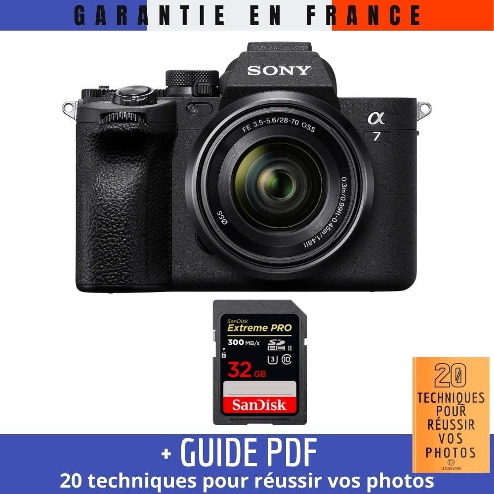 Sony A7 IV Camera Kit with FE 28-70mm Lens and SanDisk 32GB SD Card + Guide