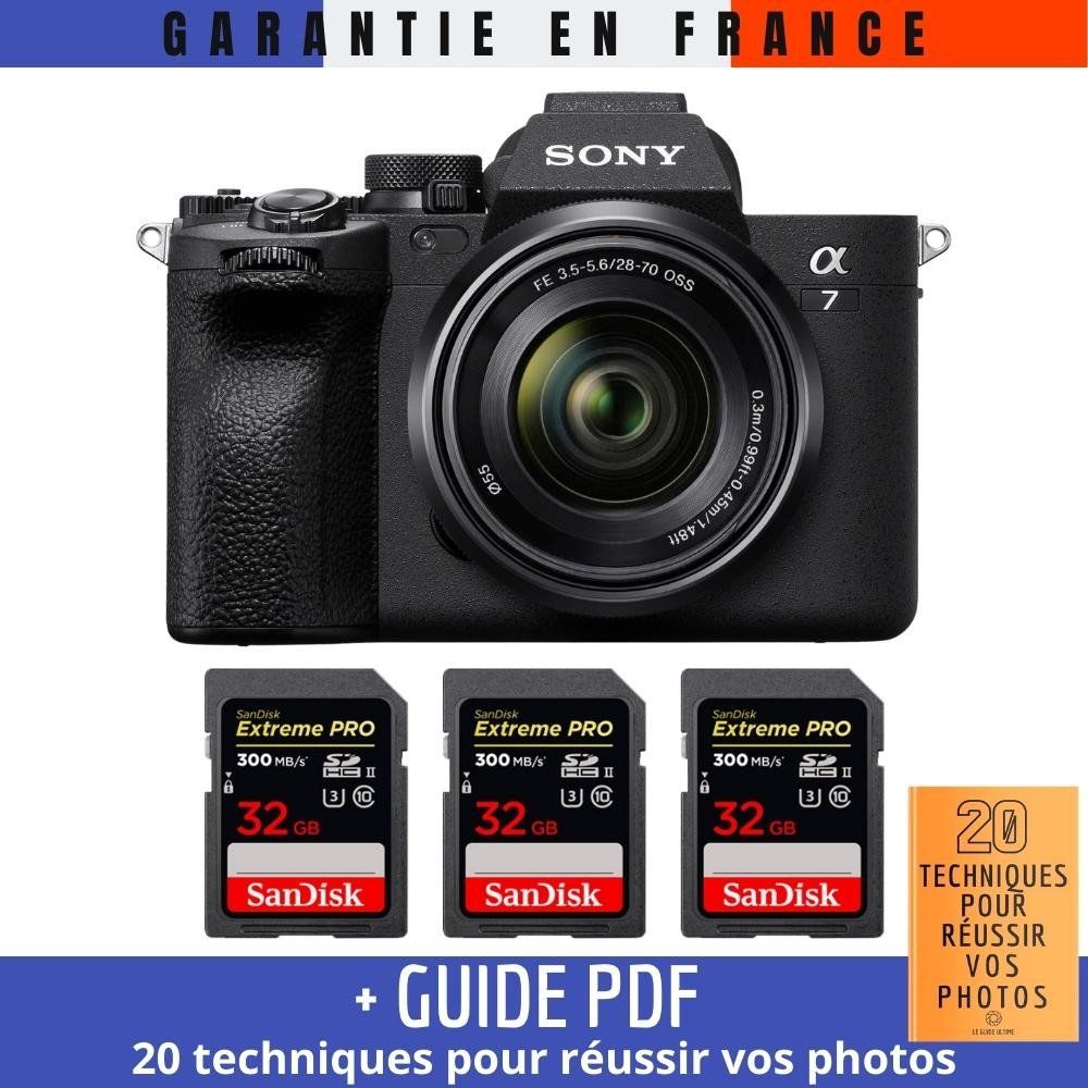 Sony A7 IV Camera Kit with FE 28-70mm Lens + 3x SanDisk 32GB Extreme PRO SD Cards