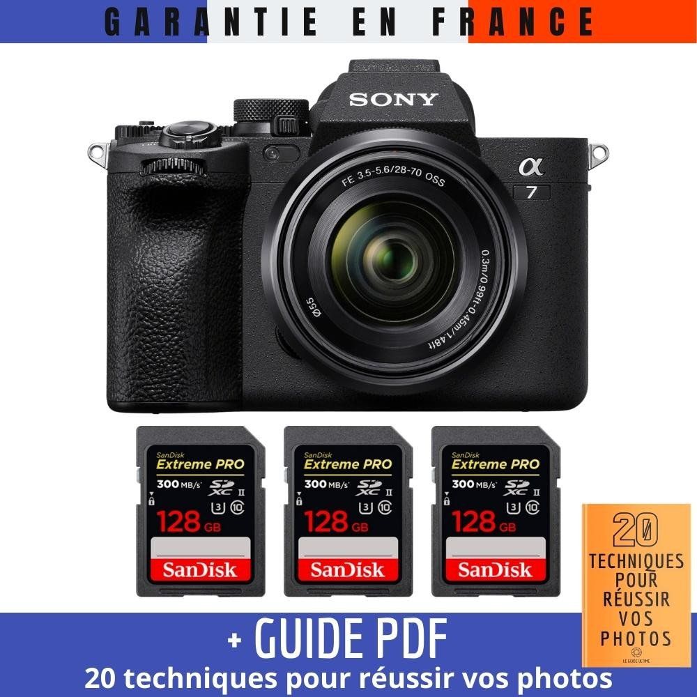 Sony A7 IV Mirrorless Camera + FE 28-70mm F3.5-5.6 OSS Lens + 3x SanDisk 128GB Extreme PRO UHS-II SDXC Cards
