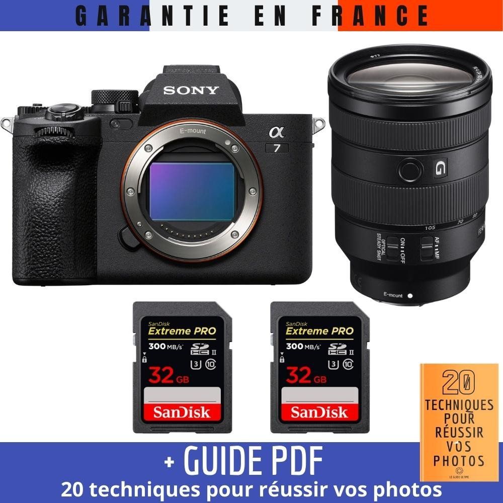 Sony A7 IV + FE 24-105mm f/4 G OSS Lens + 2x SanDisk 32GB Extreme PRO UHS-II SDXC Cards