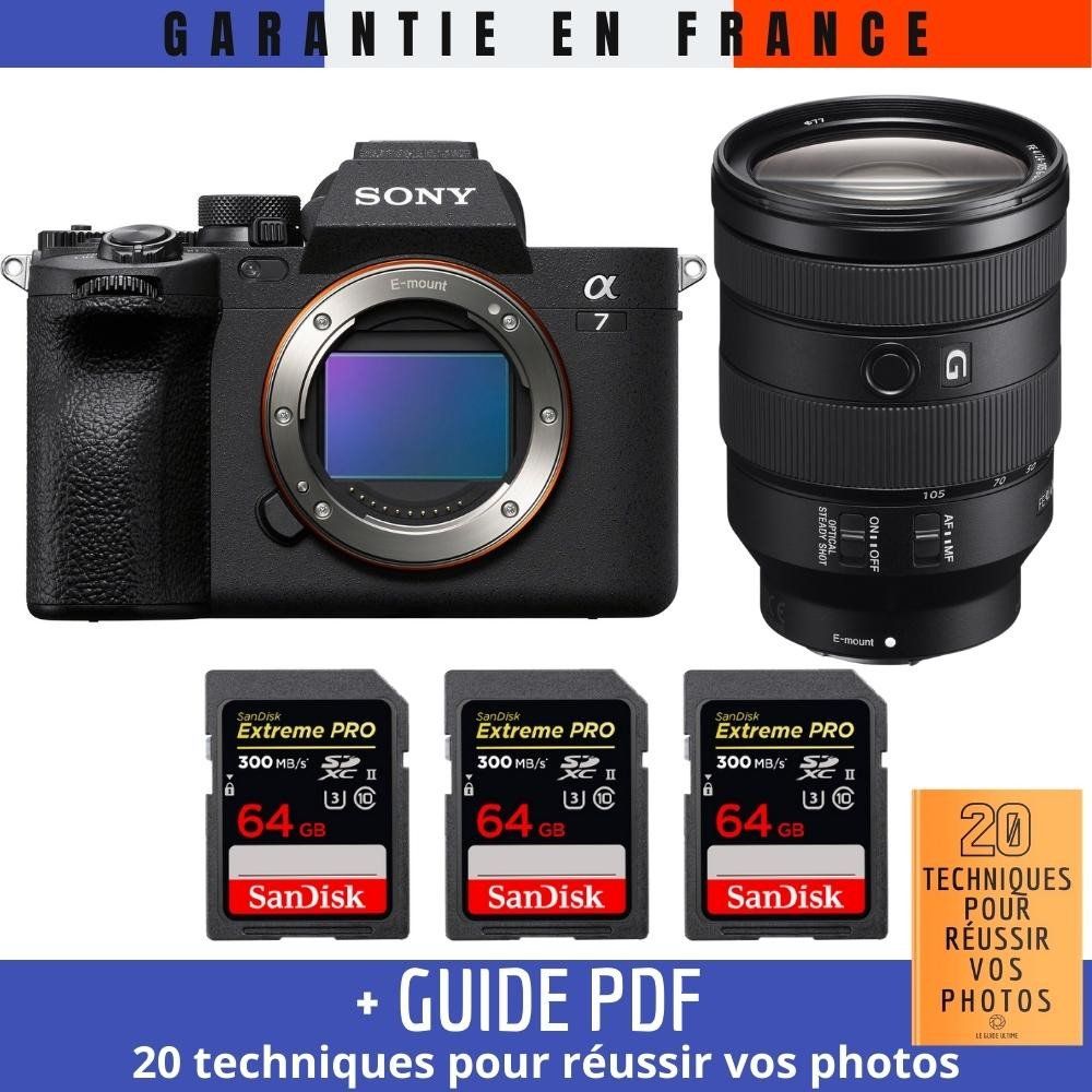 Sony A7 IV + FE 24-105mm f/4 G OSS Lens + 3x SanDisk 64GB Extreme PRO UHS-II SDXC Cards