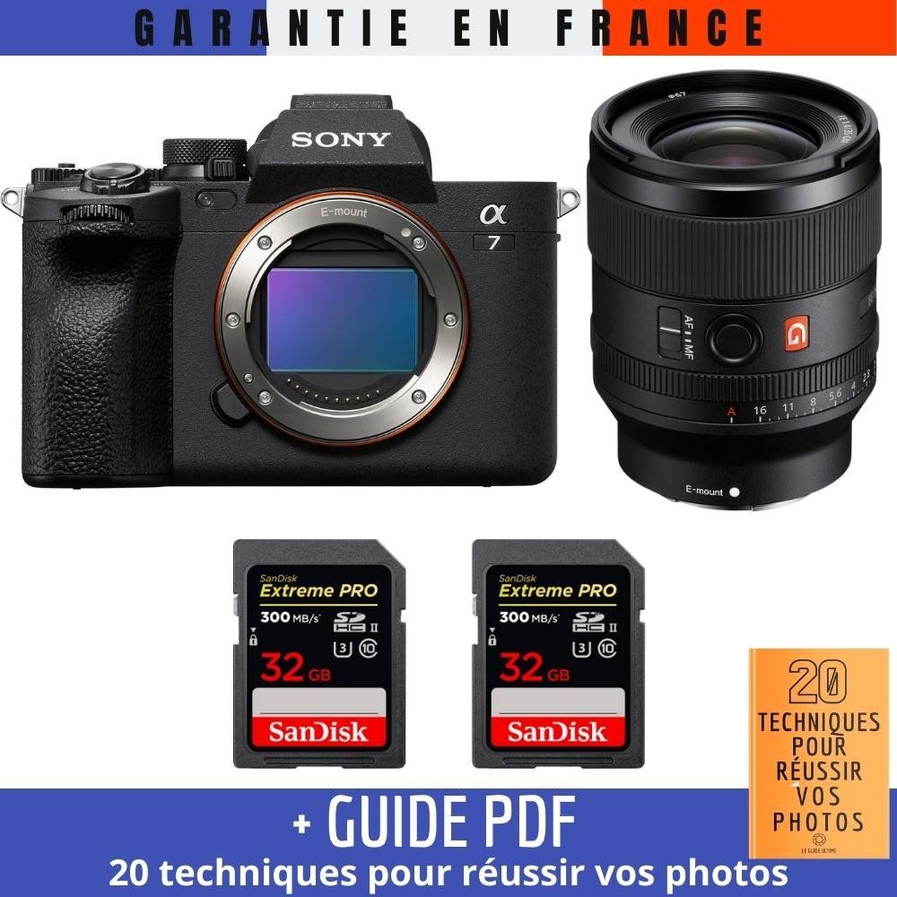 Sony A7 IV Mirrorless Camera + FE 35mm f/1.4 GM Lens + 2 SanDisk 32GB Extreme PRO UHS-II SDXC Cards