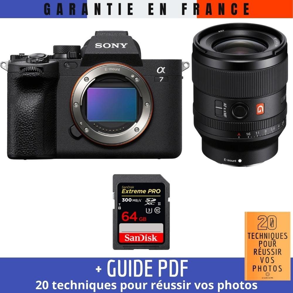Sony A7 IV + FE 35mm f/1.4 GM Lens + 1x SanDisk 64GB Extreme PRO UHS-II SDXC Card (300MB/s) + '20 TECHNIQUES POUR RÉUSSIR VOS PHOTOS' Guide