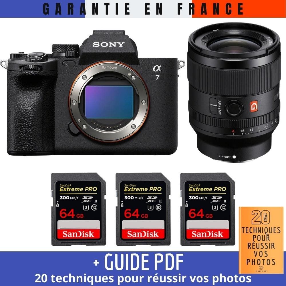 Sony A7 IV Mirrorless Camera + FE 35mm f/1.4 GM Lens + 3 SanDisk 64GB Extreme PRO UHS-II SDXC Cards