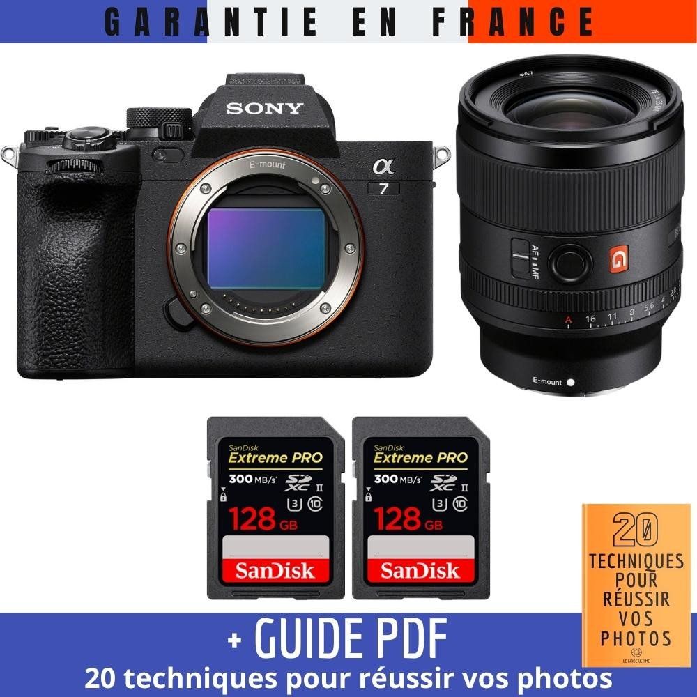 Sony A7 IV Camera + FE 35mm f/1.4 GM Lens + 2 SanDisk 128GB Extreme PRO UHS-II SDXC Cards