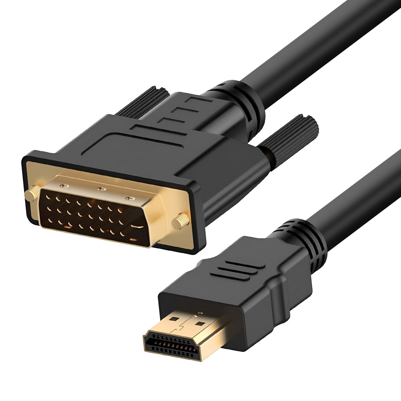 Adaptateur câble HDMI mâle/DVI mâle LinQ - 1,5 m Noir (HD 1080p)