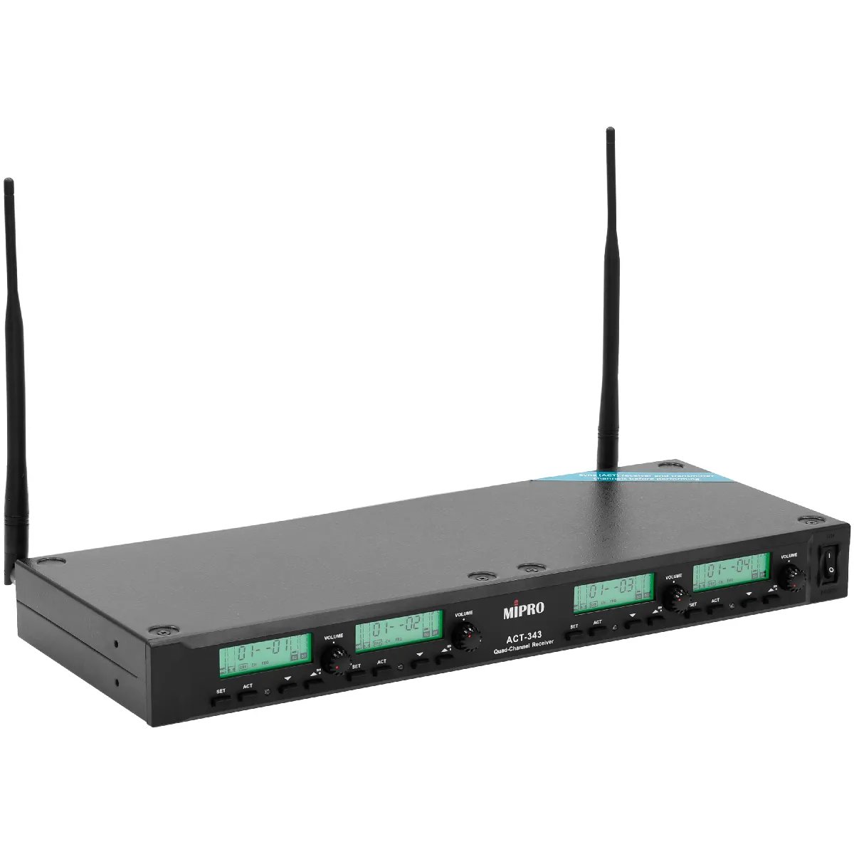 Mipro ACT-343 - True Diversity Quad-Channel Receiver - UHF 480-934 MHz