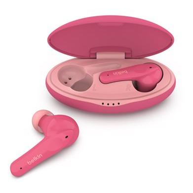 Belkin SoundForm Nano Kids - Wireless Earbuds with Microphone - Pink