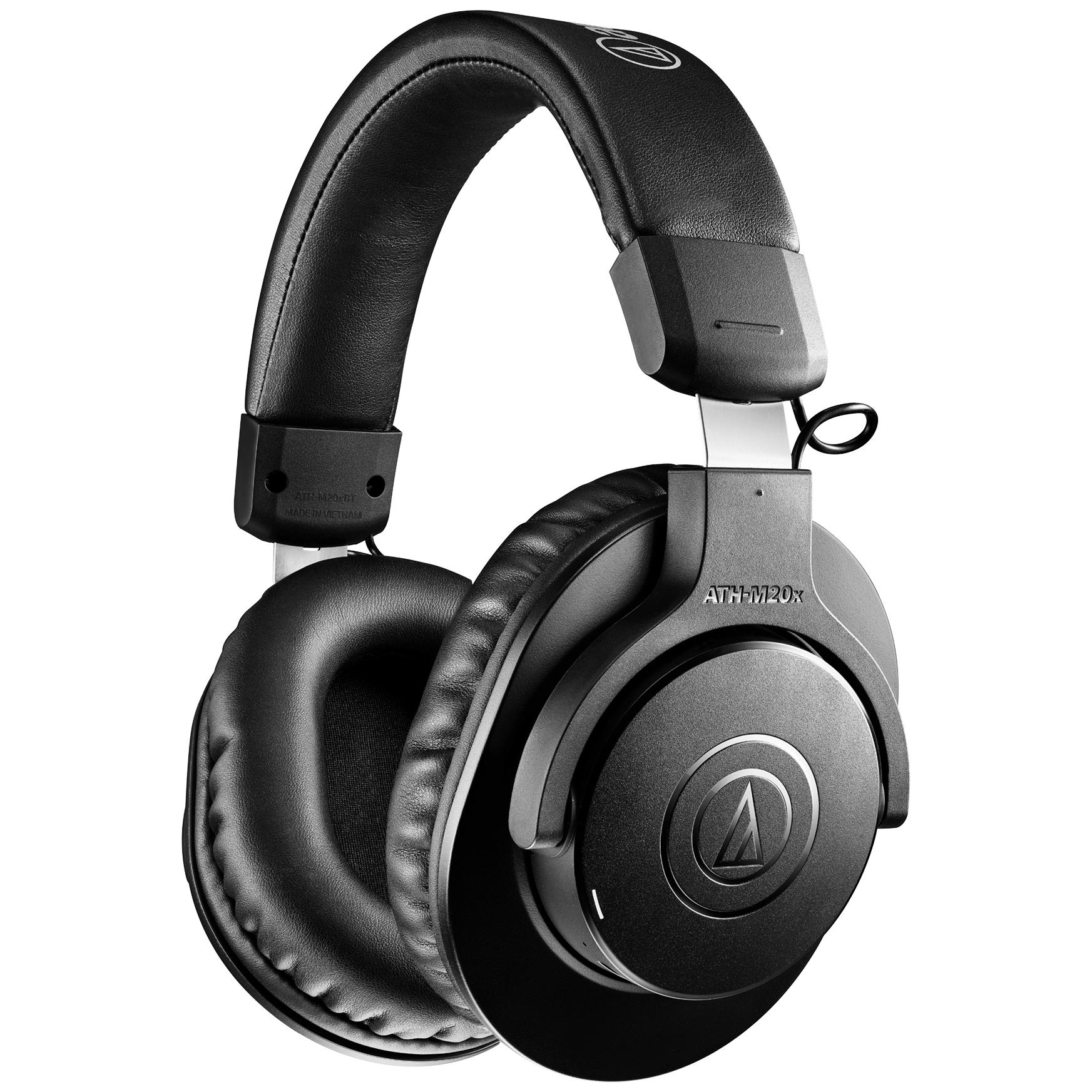 Auriculares Audio-Technica ATH-M20xBT inalámbricos y con cable de arce, Bluetooth, Negro