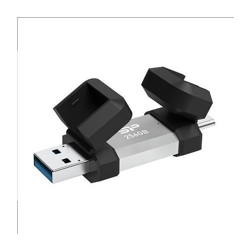 Silicon Power Mobile C51 - USB Flash Drive - 256GB - USB 3.2 Gen 1 / USB-C - Silver