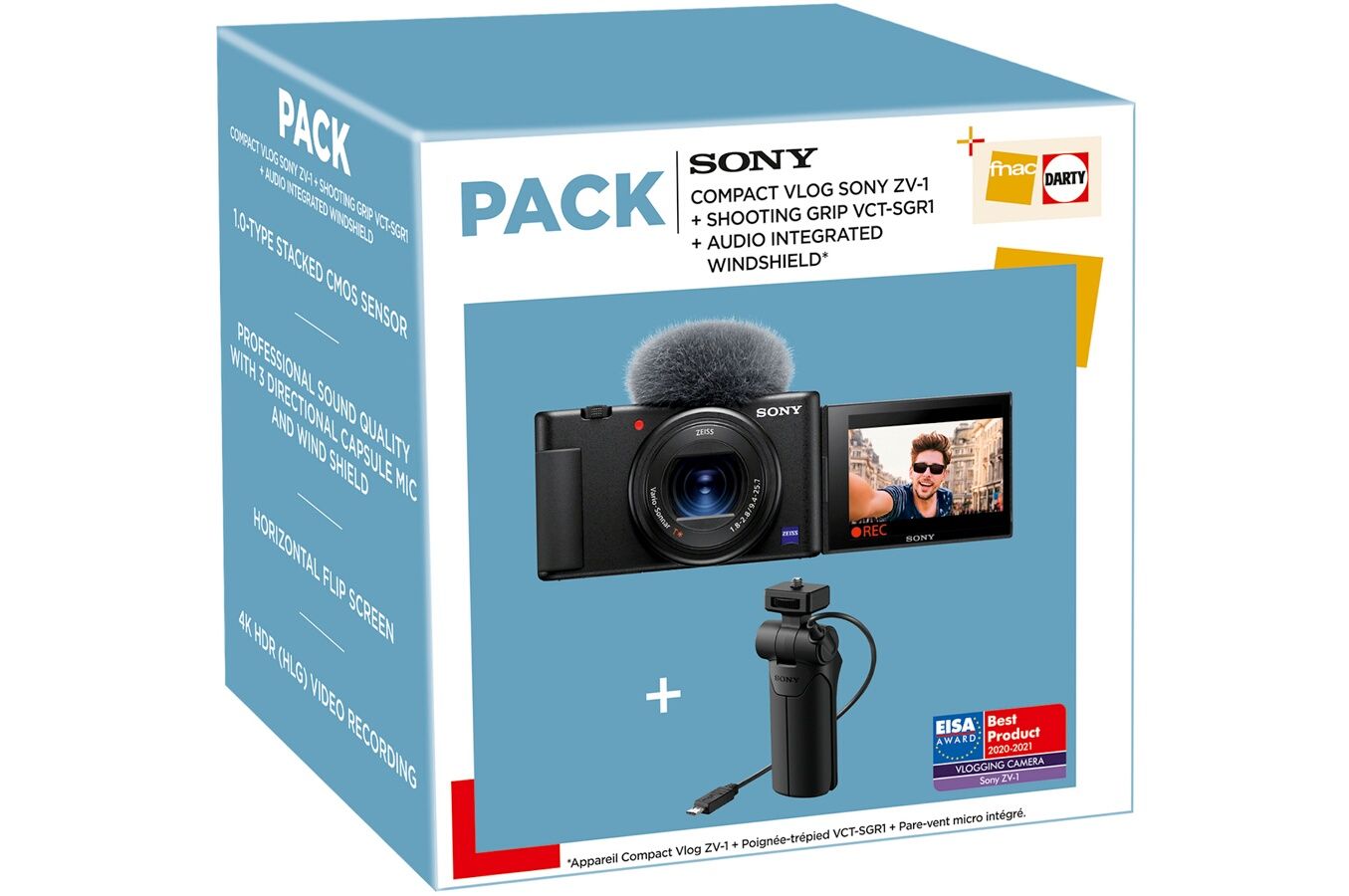 Sony ZV-1 Compact Camera Vlogging Kit, Black + Tripod Grip VCTSGR1
