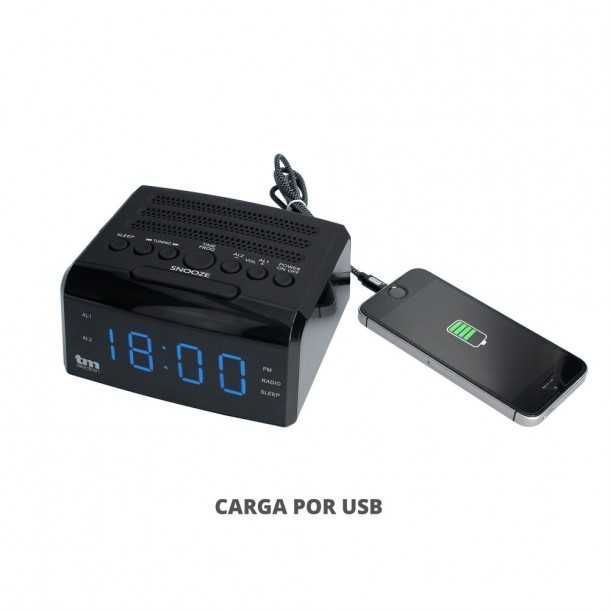 Radio despertador LED PLL FM BigBuy Tech 0,5 W