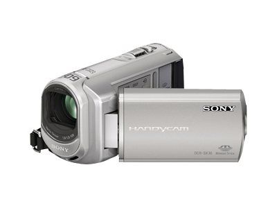 Sony Handycam DCR-SX30E - Camcorder - 8MP - 60x Optical Zoom - Carl Zeiss Lens - 4GB Flash Memory - Silver
