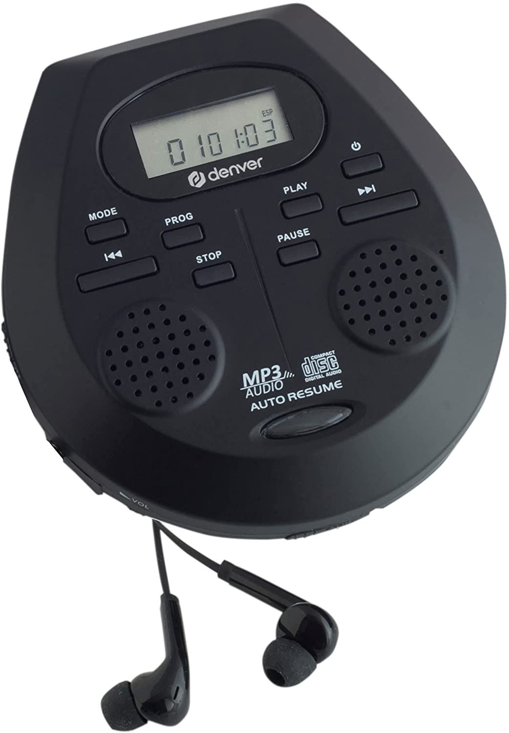Denver Portable CD Player DMP-395B, Black