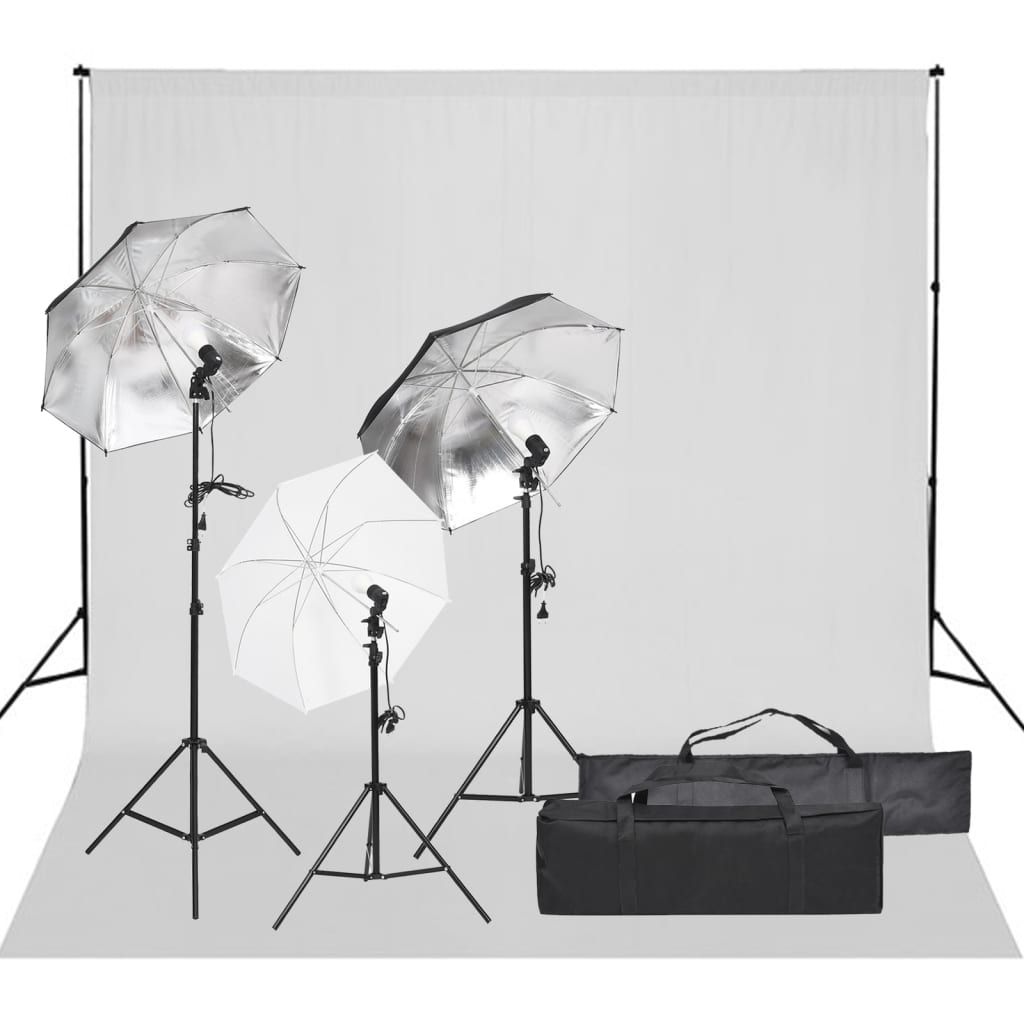 VIDAXL Photo Studio Kit with Lighting and Background