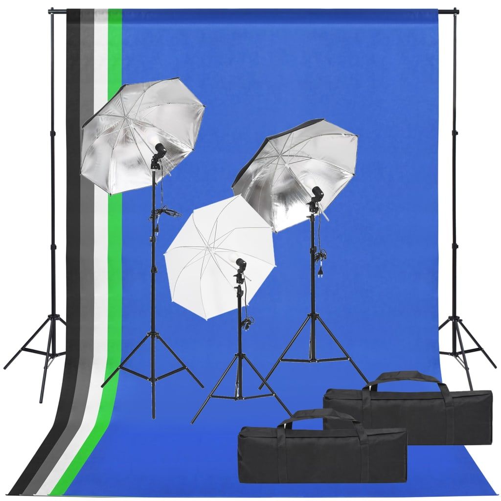 VIDAXL Photo Studio Kit with Lighting and Background