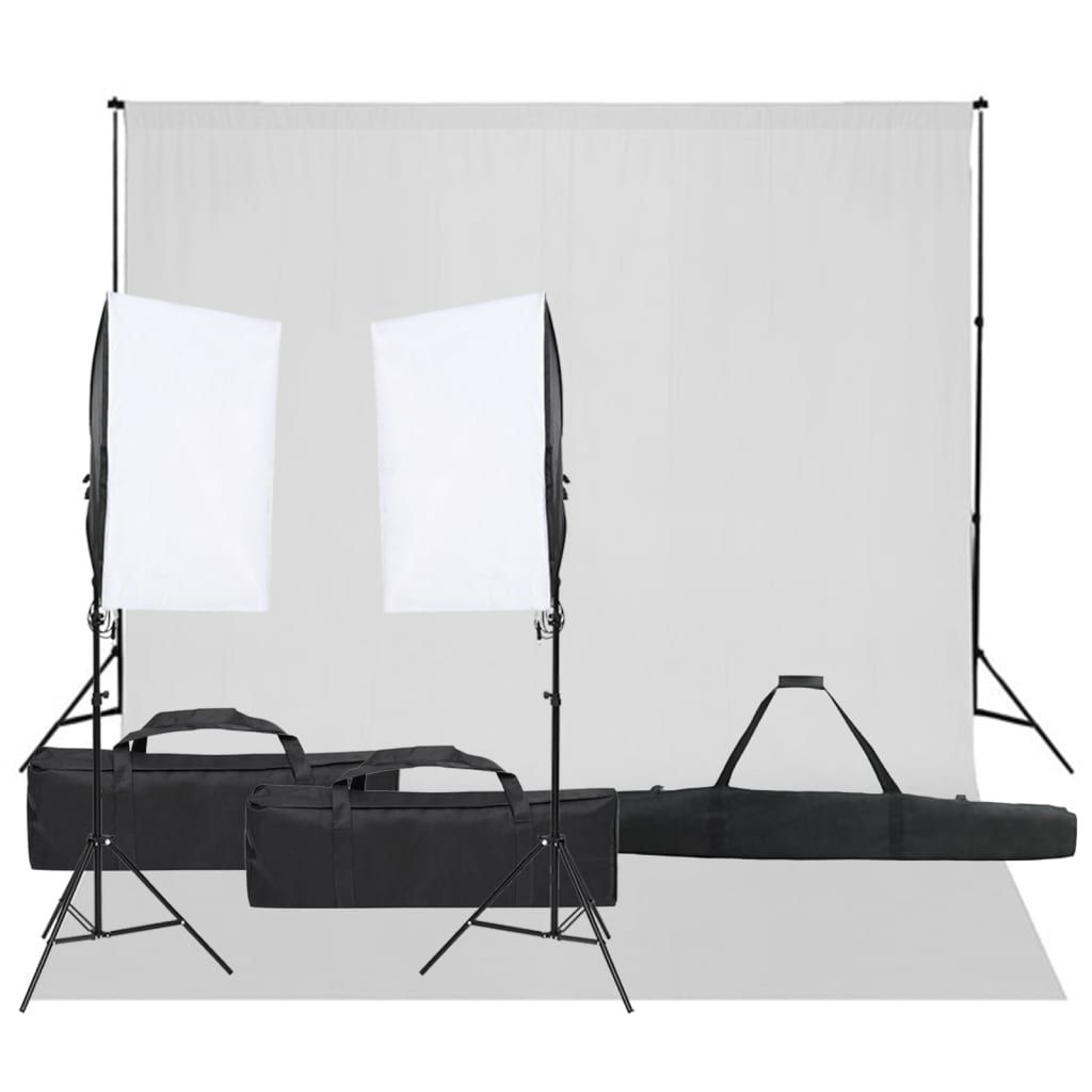 VIDAXL Photo Studio Kit with Lighting and Background