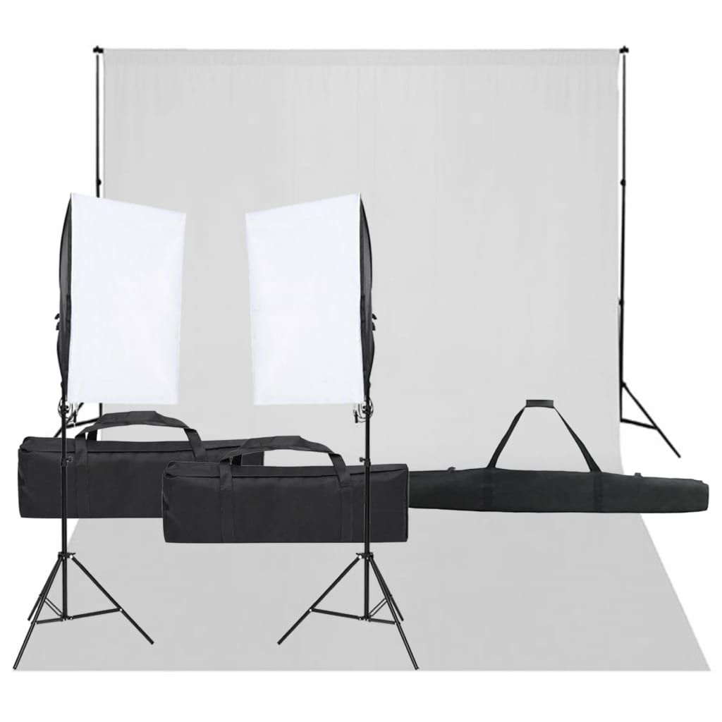 VIDAXL Photo Studio Kit with Lighting and Background