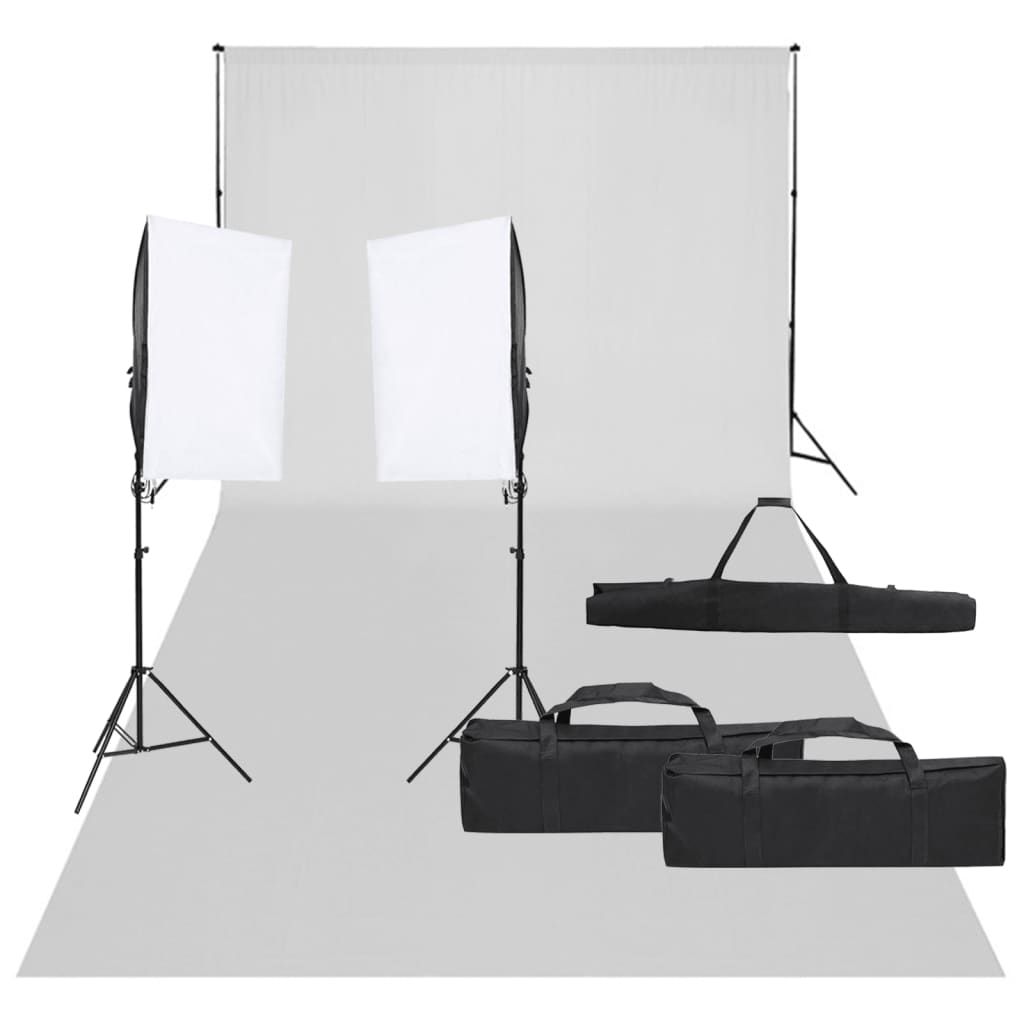 VIDAXL Photo Studio Kit with Lighting and Background