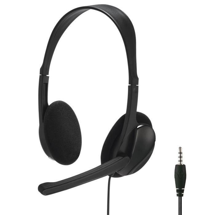 Hama Stereo Headset with Microphone - Black