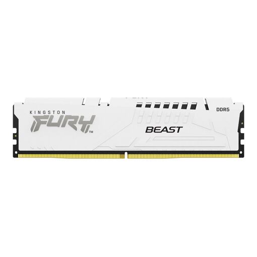 Módulo Kingston FURY Beast DDR5 de 16 GB (288 pines DIMM, 6000 MT/s / PC5-48000, CL36, 1.35 V, sin búfer, ECC en el chip, blanco)