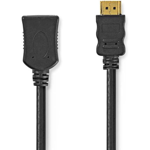 Goobay High-Speed HDMI Cable with Ethernet Adapter, 2 Meter, Black
