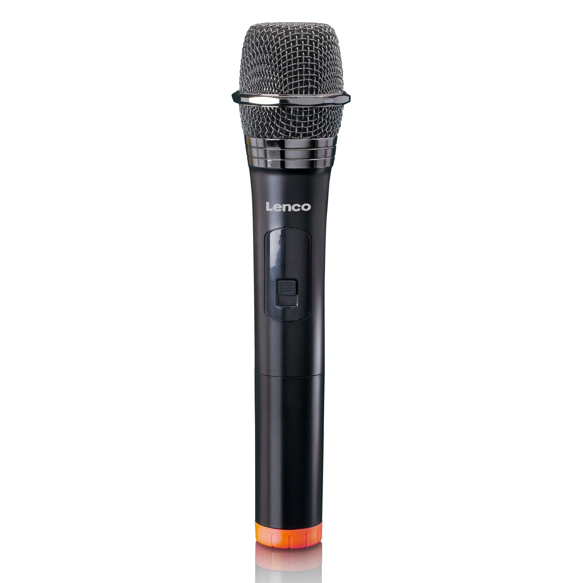 Lenco MCW-011BK Wireless Microphone with 6.3mm Receiver