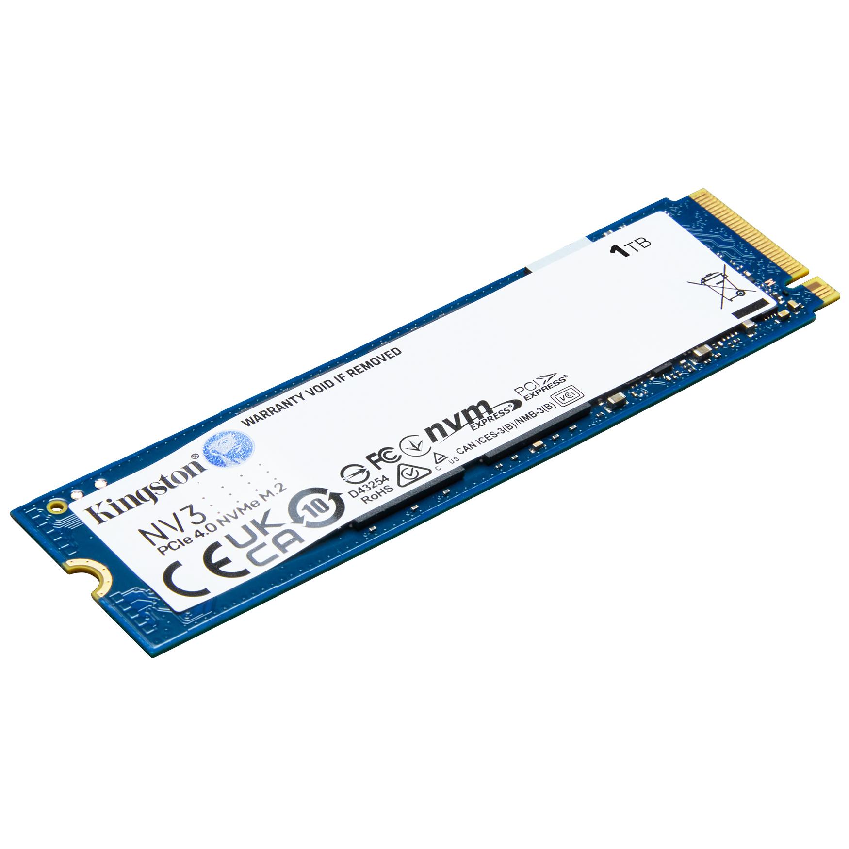 Kingston NV3 SSD - 1TB - Internal - M.2 2280 - PCIe 4.0 x4 (NVMe)