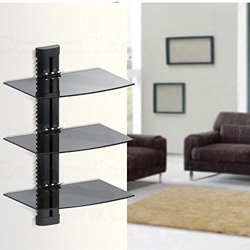 Maclean Energy Triple Plate Support, Black, Max 8kg