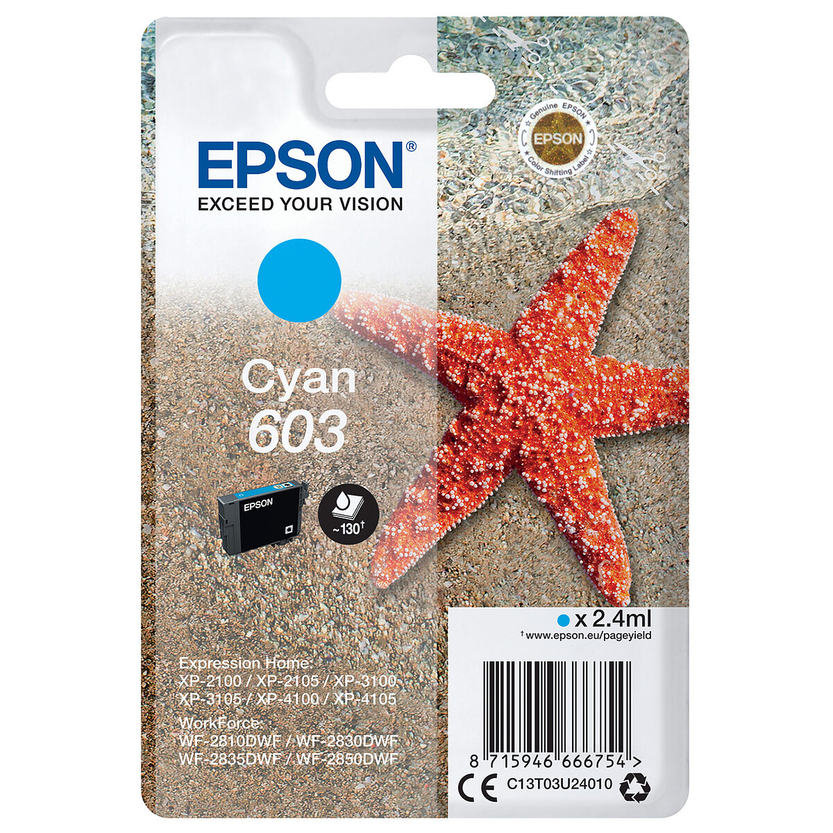 Epson Etoile de mer 603 Cyan