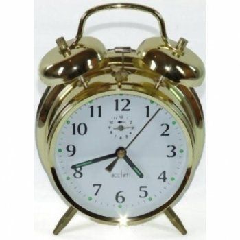 Reloj de alarma Acctim Saxon - Doble campana, Cobre