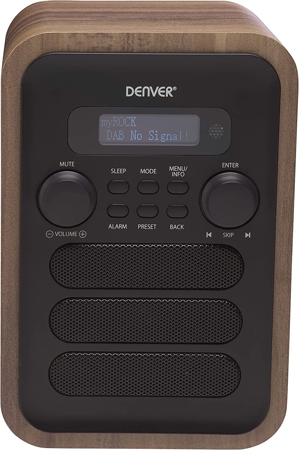 Radio digital Denver DAB+ con sintonizador FM (Gris)